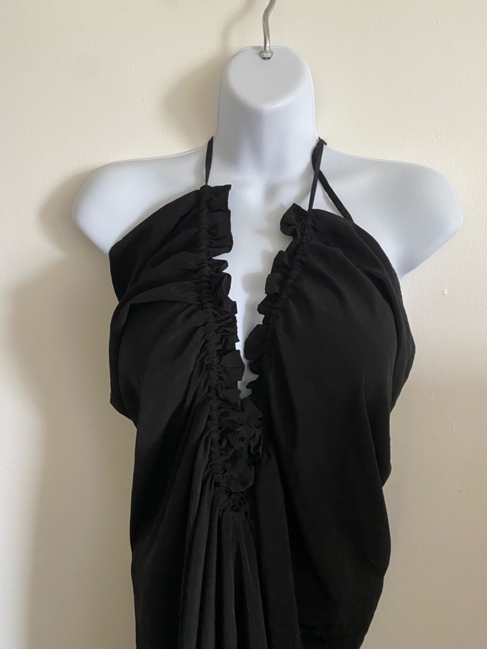 All Saints Black Halter Dress